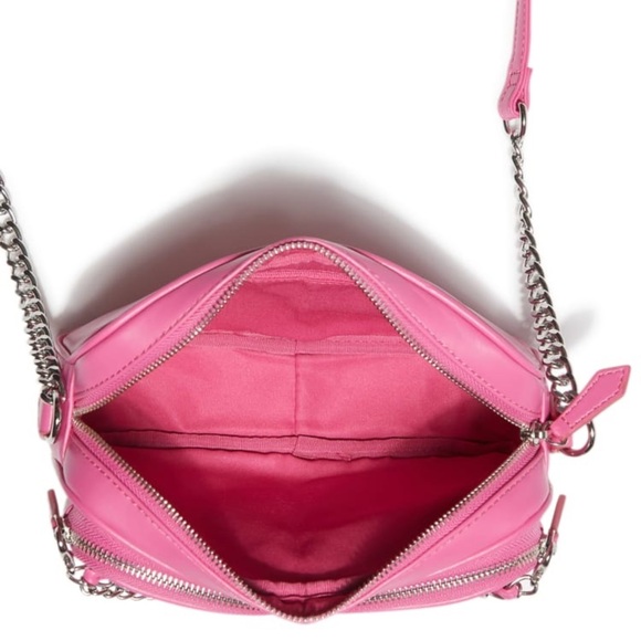 New GUESS Women's Pink Cassie Quilted Crossbody - Picture 4 of 9